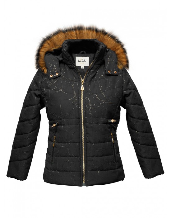 Girls Jacket Quilted Urban Black